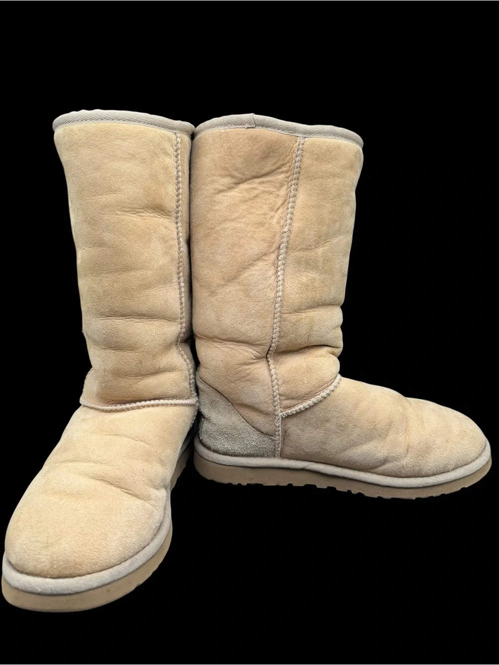 UGG Australia Classic Tall Chestnut Sheepskin Suede Boots Women’s Size 5